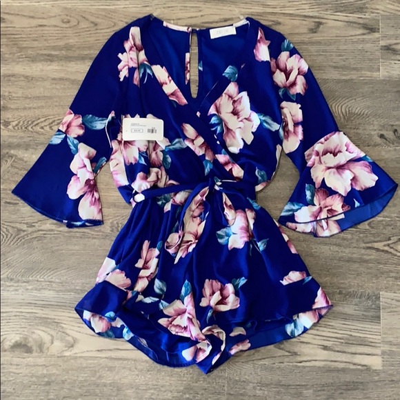 Peach Love California Pants - Peach Love California floral romper